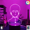 Night Lights Lamp Anime Mob Psycho 100 Shigeo Figure Nightlight For Kids Barn sovrum Dekorativ atmosfär Färgglada bord USB -present Natt