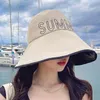 Szerokie brzegowe czapki lato dla kobiet składana czapka rybaków pusta top sunshade plaż