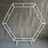 Party Decoration Wedding Arched Hexagon Iron Bakgrund Dekorativ hylla DIY Utomhusfamilj Geometrisk Arch Golden Whiteparty