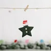 Stock Christmas Knitted Hat Star Hanging Pendant Christmas Tree Hanging Felt Star Ornaments for Christmas Party Fireplace Decor