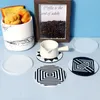 Harts Hantverksverktyg 3D Geometriskt mönster Coaster Silikonformar för epoxihartsgjutning Diy Coffee Cup Mat Tea Pad Home Decoration