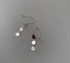 Dingle ljuskronor elegant design minimalistisk silverfärg rund paljetter dropp örhänge geometri cirkulär för tjej kvinnor vän gåva