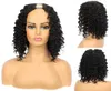 New Sexy Short Black V# 3/4 part Wavy Women's Cosplay Party Synthetic hair wigs