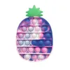 Fidget Decompressie Siliconen Regenboog Camouflage Pineapple Toys Fun Stress Relief Toy at Work Opening the Flip Jigsaw door op Finger 2022 te drukken