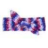 Hårtillbehör 4th of July Flag Headbands Baby Rabbit Ears Hairbands Independence Day Star Stripes Head Bands Bandanas