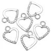 1000pcs Love Heart shaped Charms Pendant Jewelry Making Handmade Crafts diy Necklace Bracelet Supplies 14x12mm