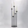 decorazione tavolo a 5 bracci centrotavola per matrimonio candelabri in cristallo nero per matrimoni imake0040