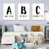 Kunstdruckbilder Nordic Baby Room Dekor Baby Custom Name Buchstabe Leinwand Malerei Wette Number für Kindergarten 220623