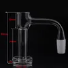 Full Weld Smoking Accessories Beveled Edge 4mm bottom Terp Slurper Quartz Banger With hollow Quartz Pillar 10mm 14mm 18mm 20mmOD for Dab Rigs Water Pipes