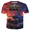 Мужские футболки YX GIRL 2022 Модная мужская футболка Game World Of Tanks Футболки с принтом Летняя уличная повседневная футболка Drop