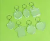 Party Favor DIY Acrylic Blank Photo Key Chains T-shirt Shape Keychains Insert Photo-Key Rings 15 Styles SN4340