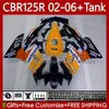 + Tank OEM-voogdingen voor HONDA CBR 125R CBR 125 R CC CBR125R 2002 2003 2004 2005 2006 Body 124NO.84 Repsol Oranje CBR-125 CBR125RR 02-06 CBR-125R 125CC 02 03 04 05 06 Carrosserie