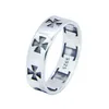 Tamanho 610 Lady Girls 925 Sterling Silver Ring Jewelry mais recente S925 Punk Style Cycle Cross ring331t4691013