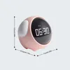 Table Clock Expression Alarm Pixel Bedside Kids Night Wake Up Light Multi Function Child 220426