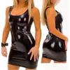 S M L XL XXL 3XL 4XL 5XL FAUX PU LEATHER Party Grath Women Women Sexy Clubwear Skinny Slim Solid Bodycon Mini Dresses 220720