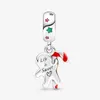 Memnon Jewelry Winter 925 Charms S925 Sterling Silver Gingerbread Man Dangle Charm Beads 799637C01フィットブレスレットネックレスDIY 253R