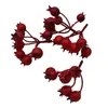 زهور الزهور الزهور أكاليل 1 مجموعة مختلطة زهرة حمراء الكرز التوت الحزمة ديي عيد الميلاد كعكة الزفاف مربع سنة عيد الميلاد ديكورسيدو