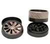 The latest 63X65mm Smoke grinder four -layer zinc alloy coloring smoke grinding heater many styles support custom LOGO