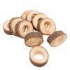 Creative Wood Serve Ring Wedding Table Decoration Rings Hotel Rustic Retro Bark Wood Pile Crafts Ornament LK205