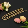 10pcs Gold 34MM Size ed Chain Necklace 1630 Inches Fashion Women Jewelry Man Simple Sweater Chain Jewelry Factory Pri1684057