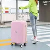 かわいい女性ローリング荷物セットスピナーパスワードスーツケースホイールインチ韓国キャリーオントロリートラベルバッグ ''大型キャビンJ220707