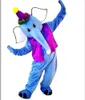 Högkvalitativ Circus Clown Elephant Mascot Kostymer Animal Tema Karaktär Jul Karneval Party Fancy Dräkter Vuxna Storlek Utomhus Outfit