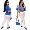 Casual Short Sleeve Women T-shirt Summer Letter Print Solid Color Crew Neck Tassel Tops Plus Size Clothes S-XXL
