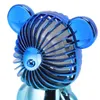 Electric Fan Hand Hero Portable Cute Cartoon Electric Fan USB Laddningsbjörn Form för kontorsbedöm och studie J220527