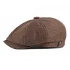 Berets Men'S Casual Sboy Hat Spring And Autumn Retro Beret Wild Hats Unisex Octagonal CapBerets