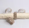 Anelli portatovaglioli con perle nuziali Portatovaglioli per cene Feste in hotel Matrimoni Decorazioni per la tavola Tovaglioli Fibbia SN4960