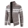 Men's Sweaters Men's Autumn Winter Warm Cashmere Wool Zipper Cardigan Sweater Man Casual Kintted Sweatercoat Jacket ClothingMen's