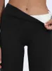 レディースパンツレディースカプリウォームレギンス女性冬の厚いベルベットレギングハイウエストブラック圧縮ラムウールのズボン