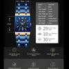 Relogio Masculino Fashion Watches Men WWOOR Luxury Square Blue Mens Wristwatch Stainless Steel Waterproof Quartz Clock Male 220530
