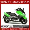 Yamaha Tmax Max 500 Max-500 Tmax-500 2012 2014 2015 2015 Faireing 113NO.70 T Max500 T-Max500 12-15 TMAX500 12 13 14 15 주사 금형 신체 표시등 녹색