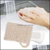 Natural Exfoliating Mesh Soap Saver Sisal Bag Pouch Holder For Shower Bath Foaming And Drying Da647 Drop Delivery 2021 Brushes Sponges Sc