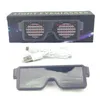 파티 마스크 led 안경 파티 빛나는 안경 USB 충전 네온 유리 빛 chr 220823