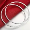 Hoop Huggie Przyjazd 925 Sliver Big okrągłe kolczyki Piękna moda Abrazine for Super Women Charmerd Jewelry Gifthoop Dale22