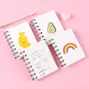 Notepads S 80 Pages Cute Anime Rainbow Avocado Loose Leaf Student Notebook Portable Mini Pocket School Supply