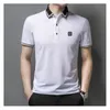 Estate Uomo Polo Manica corta Solido Camicia casual maschile Filamento di viscosa di alta qualità Abbigliamento uomo Polo per il tempo libero AG208 220614