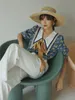 Cheerart 빈티지 블라우스 여름 탑 블루 퍼프 슬리브 칼라 셔츠 여성 느슨한 디자이너 숙녀 넥타이 탑 한국 패션 의류 220527