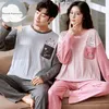 Autumn Winter Couple Pyjamas Cotton Pj Pajamas Set Women Cartoon Sleepwear Pajama Sets Pijamas Mujer Girl Pyjamas Home Clothing 220421