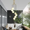 Hanger lampen trappenhuis lange kroonluchter Noordse moderne woonkamer creatieve restaurantlamp roterende g9 glas hangende lichte spendant