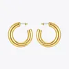 Hoop Huggie Pipe örhängen för kvinnor 2022 Guldfärg Piercing Earings Booucle Oreille Femme Fashion Jewelry Gifts E211289Hoop Kirs22