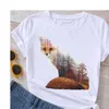 Fashion Graphic T Shirt Plane Lovely Sweet Clothes Summer Tee Ladies Cartoon Clothing Short Sleeve Women T-shirt Female Top