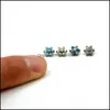 Other Body Jewelry 1Pcs G23 Titanium Prong Set Fire Opal Ear Tragus Cartilage Studs Helix Piercing Barbell Dhb