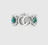 Nieuwe hoogwaardige sieraden 925 zilveren G letter damesring uitgeholde Daisy fashion ring verjaardagscadeau192p