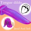 Plug anale Lingua realistica Sedere Punto g Stimolare Colore della pelle Giocattoli sexy Prodotti erotici orali Superficie ruvida Negozio SM