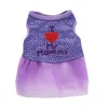 Dog Apparel Ruffle Dress I Love Mommy Pattern Print Style Skirt Puppy Spring Summer Vest Comfortable Pet Clothes Supply