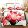Elegant Flowers Duvet Cover 3d Digital Printing Bed Linen Queen Size Bedding Set Fashion Design