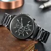 Watches Wristwatch Luxury Designer Mens full rostfritt stål 24 -timmars Display Calendar Watch